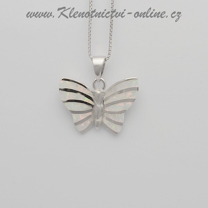 Motýl stříbrný přívěsek
