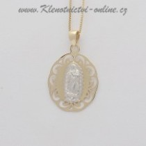 Zlatý přívěsek madonky