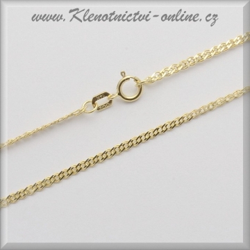 Zlatý dětský řetízek, délka 36 cm